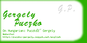 gergely puczko business card